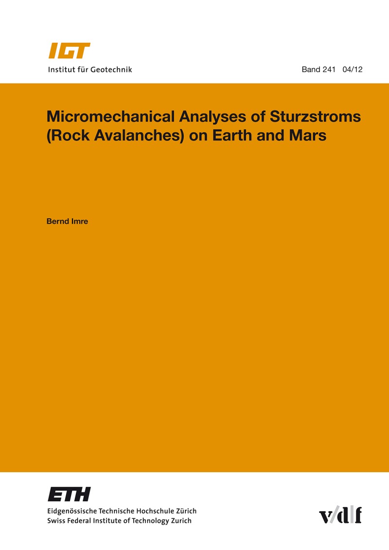 Micromechanical Analyses of Sturzstroms (Rock Avalanches) on Earth and Mars