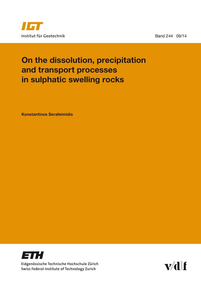 On the dissolution, precipitation and transport processes in sulphatic swelling rocks