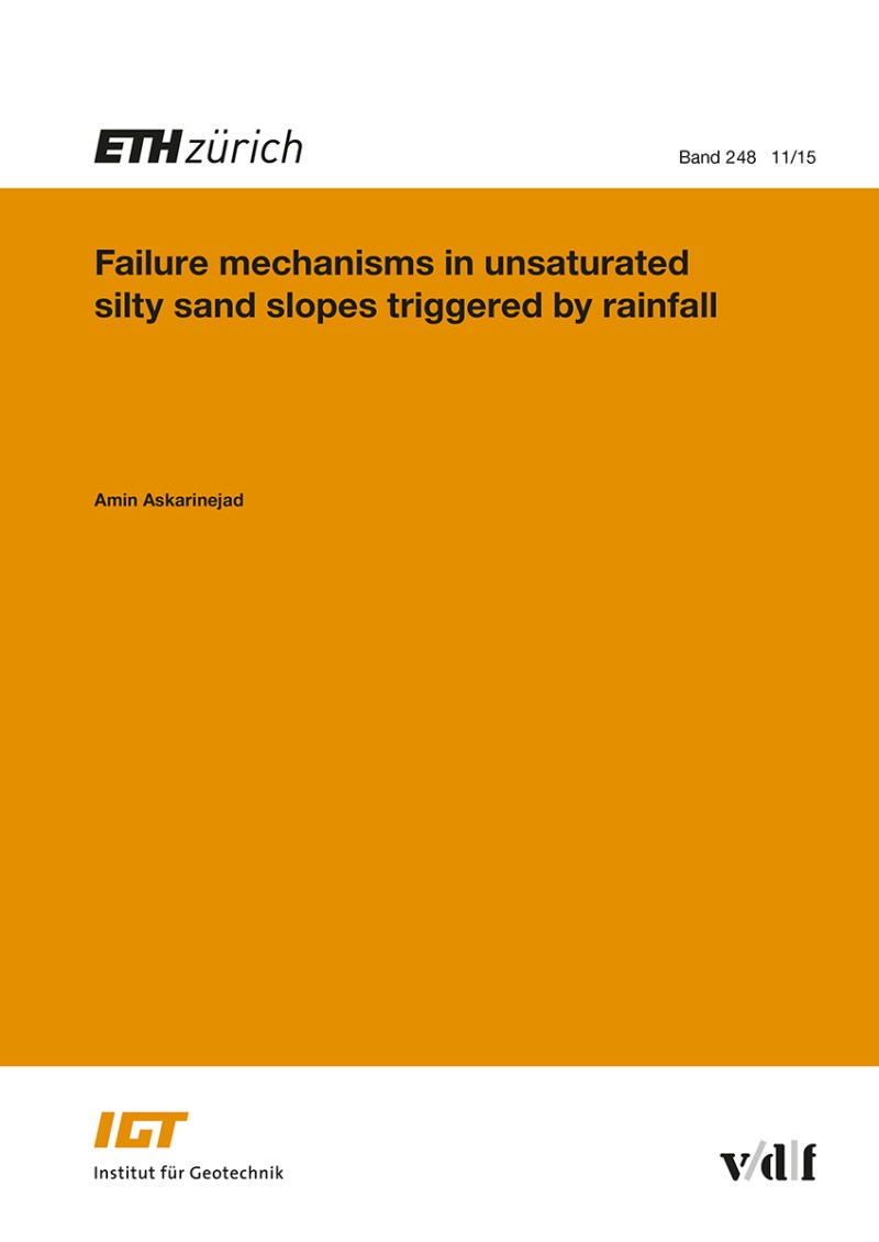 Failure mechanisms in unsaturated silty sand slopes triggered by rainfall 