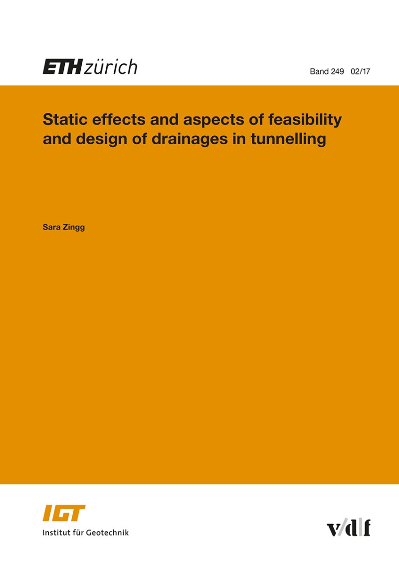 Static effects and aspects of feasibility and design of drainages in tunnelling